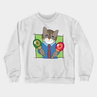 Music Maracas Boy Cat Crewneck Sweatshirt